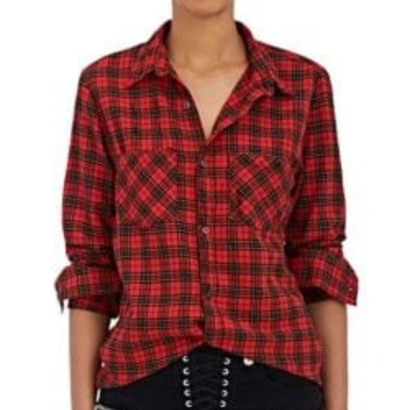 NSF Plaid Button Front Shirt nwot - Picture 1 of 4